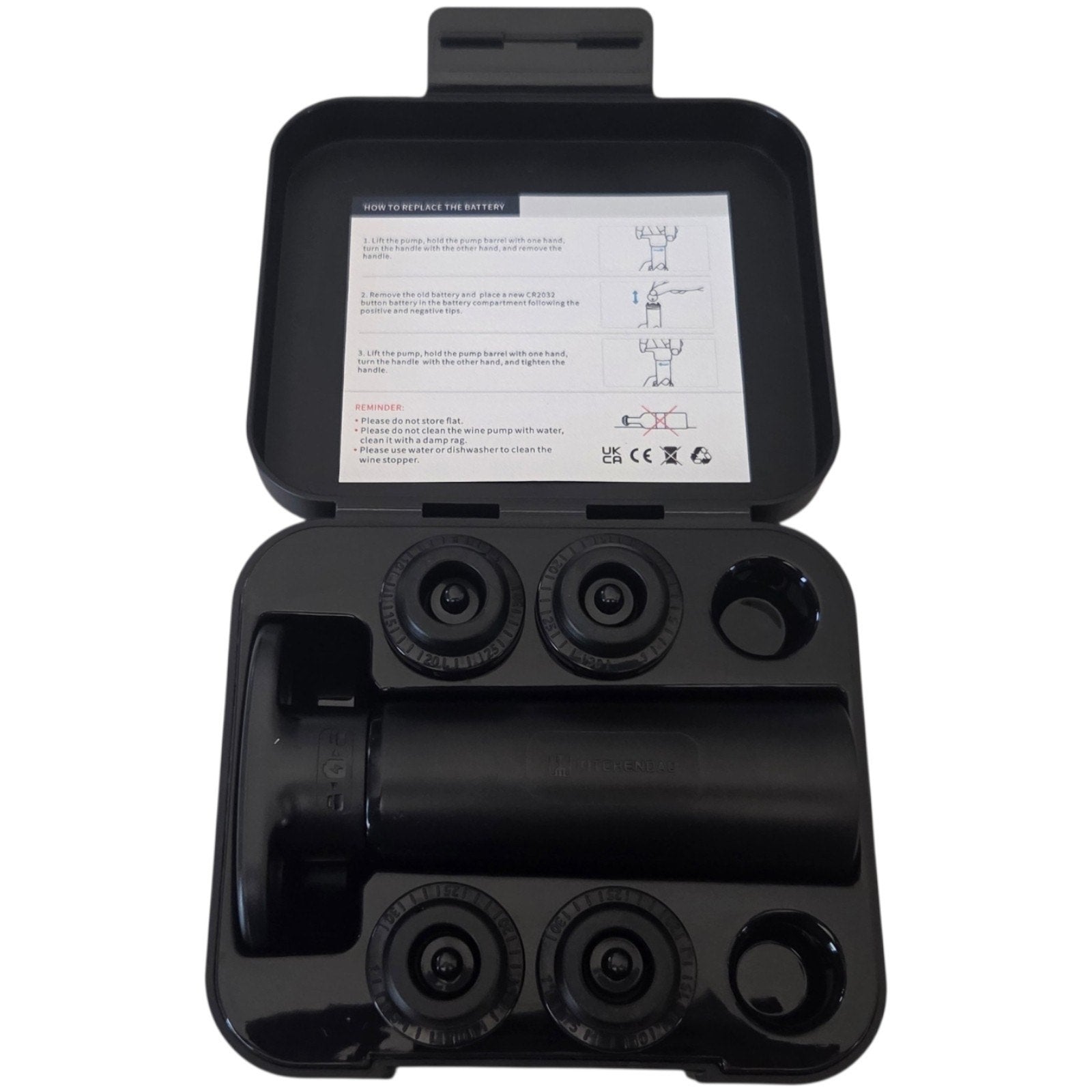 Wine Saver Vacuum Pump with Sound Indicator 4 Wine Stoppers, Wine Preserver
