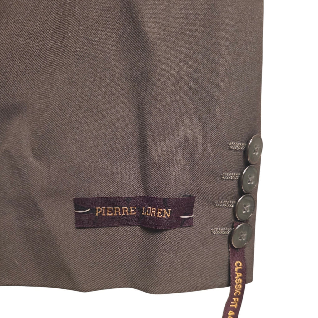 New Pierre Loren Olive Color 2 Piece Suit Blazer & Pant Size 44L/39W