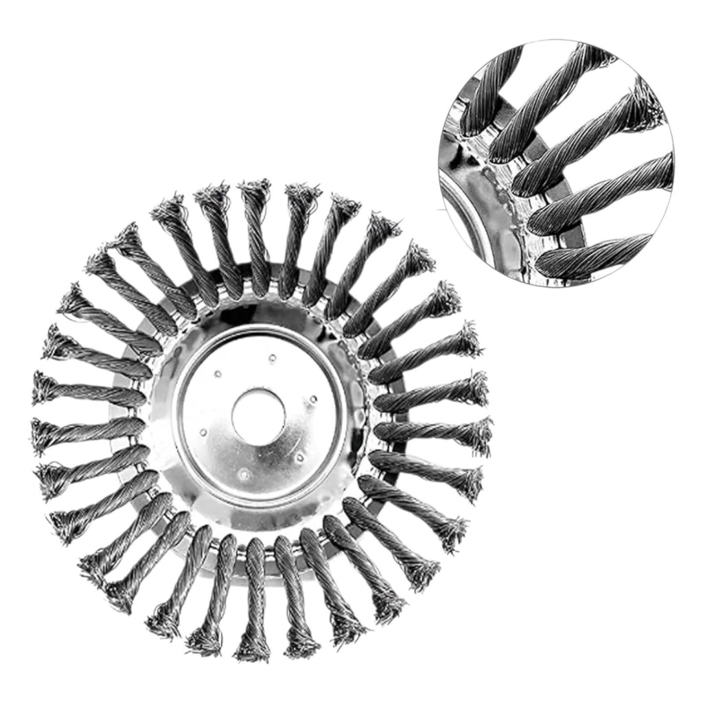 8 Inch Steel Wire Derusting Weed Wheel Brush Cutter Trimmer Head
