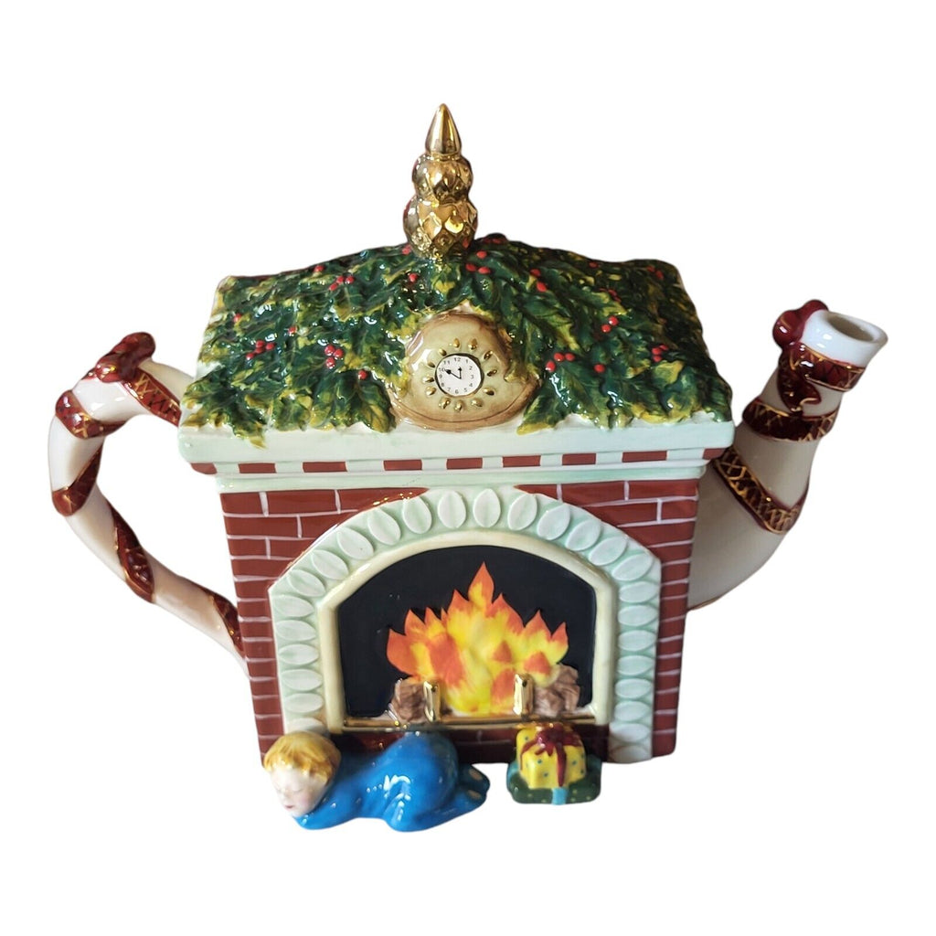 WATERFORD Holiday Heirlooms Fireside Holiday Christmas Teapot NEW 181/5000