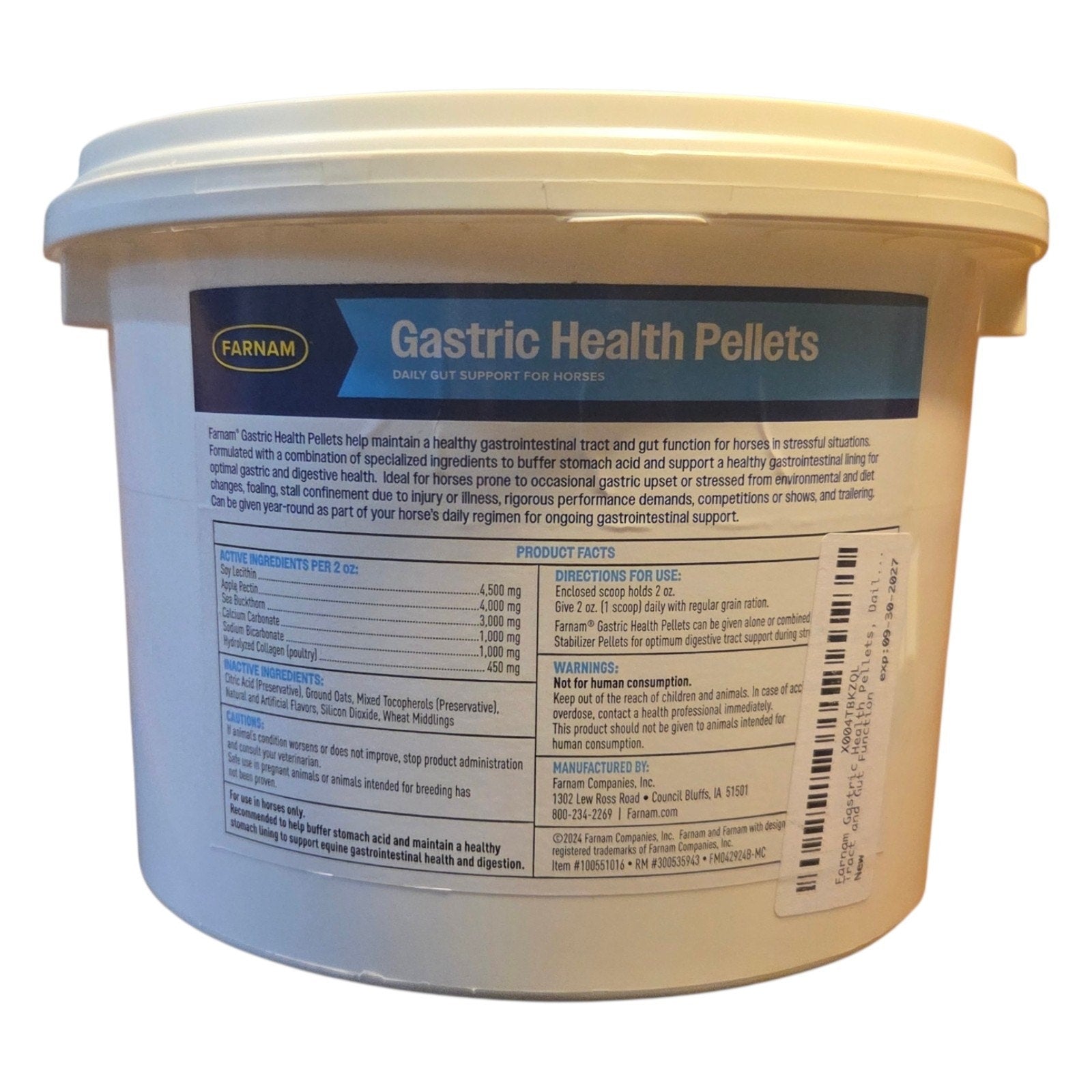 *NEW* Farnam Gastric Health Pellets 30 Day Supply 3.75lb Digestive Support 09/27