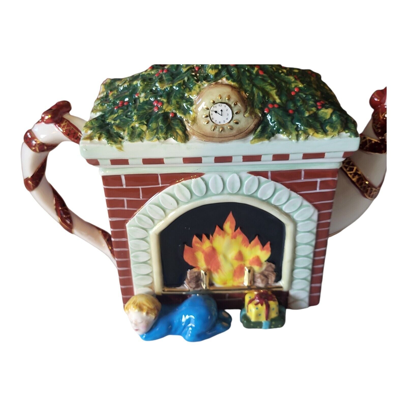 WATERFORD Holiday Heirlooms Fireside Holiday Christmas Teapot NEW 181/5000