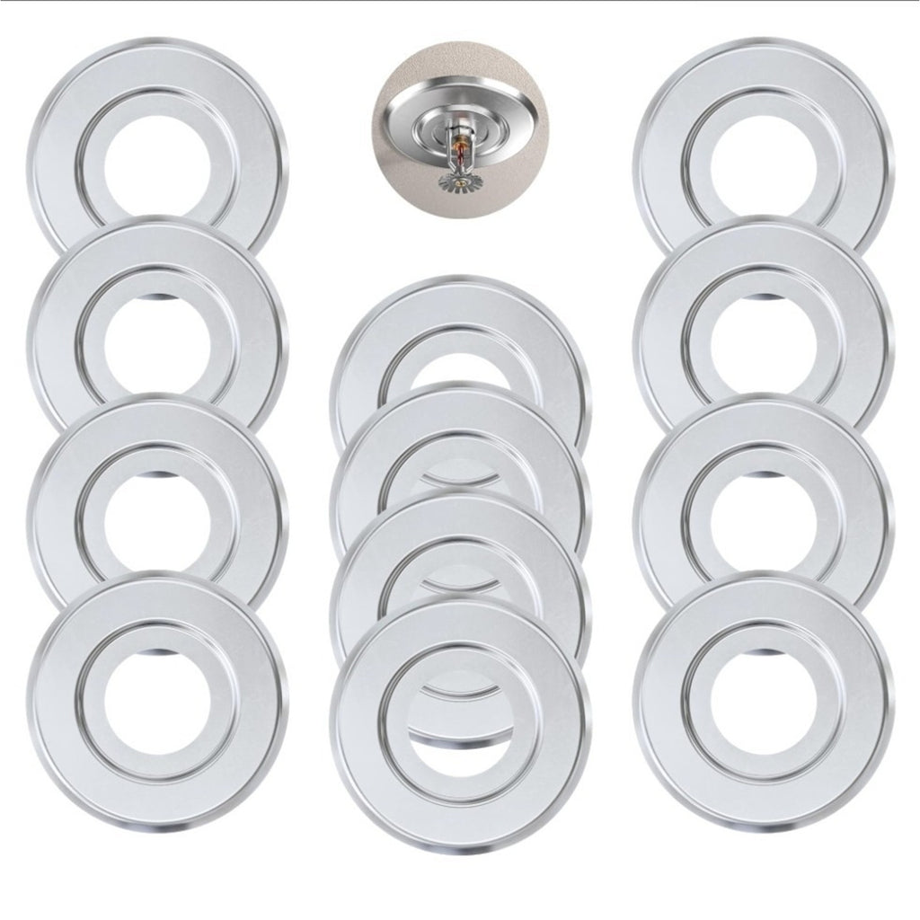 12 - RepelFire Extension Trim Ring Recessed Fire Sprinkler Escutcheons - Chrome