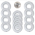 12 - RepelFire Extension Trim Ring Recessed Fire Sprinkler Escutcheons - Chrome