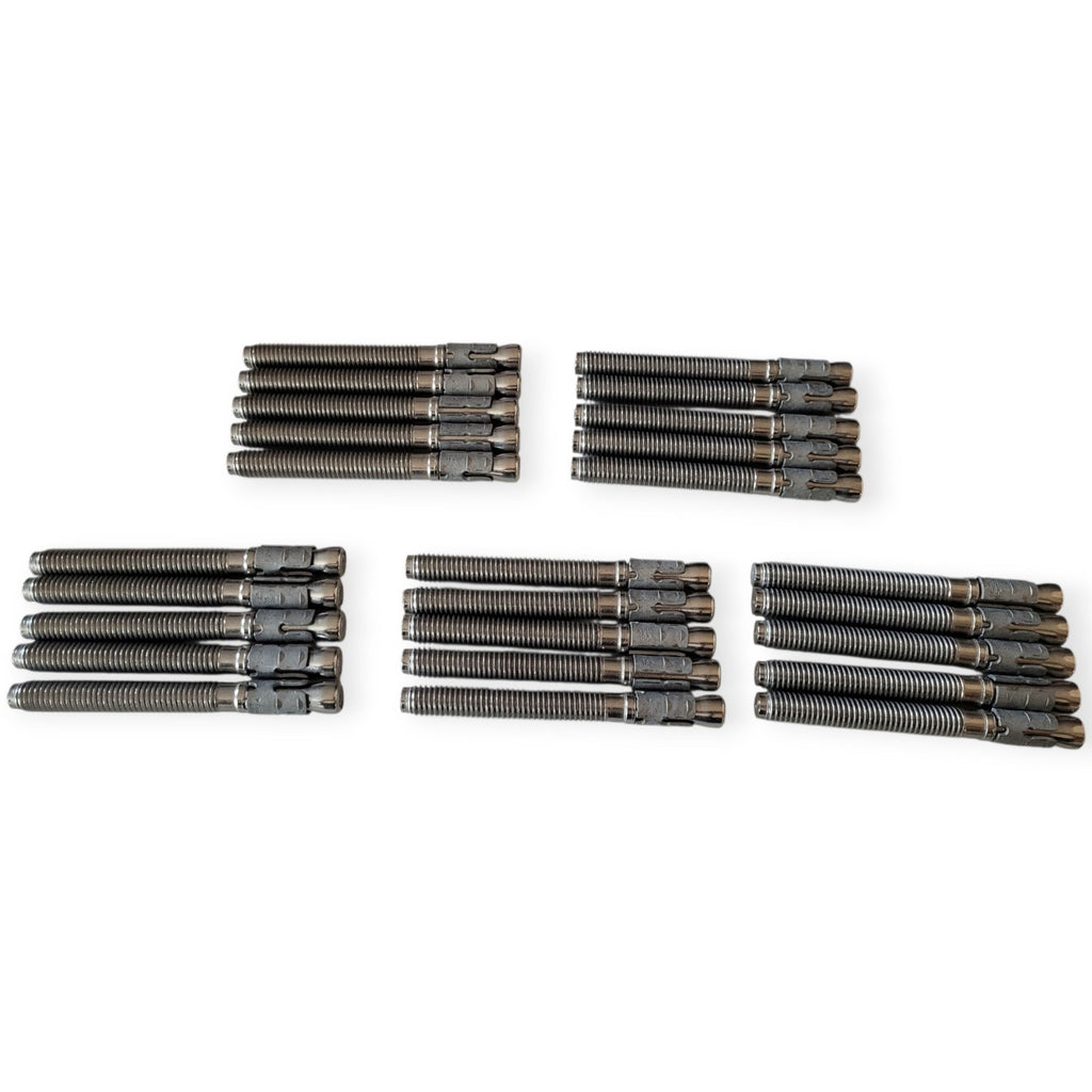 1/2" x 4-3/4" 304 Stainless Strong Bolt 2 Wedge Anchor STB2-504344SS QTY 25