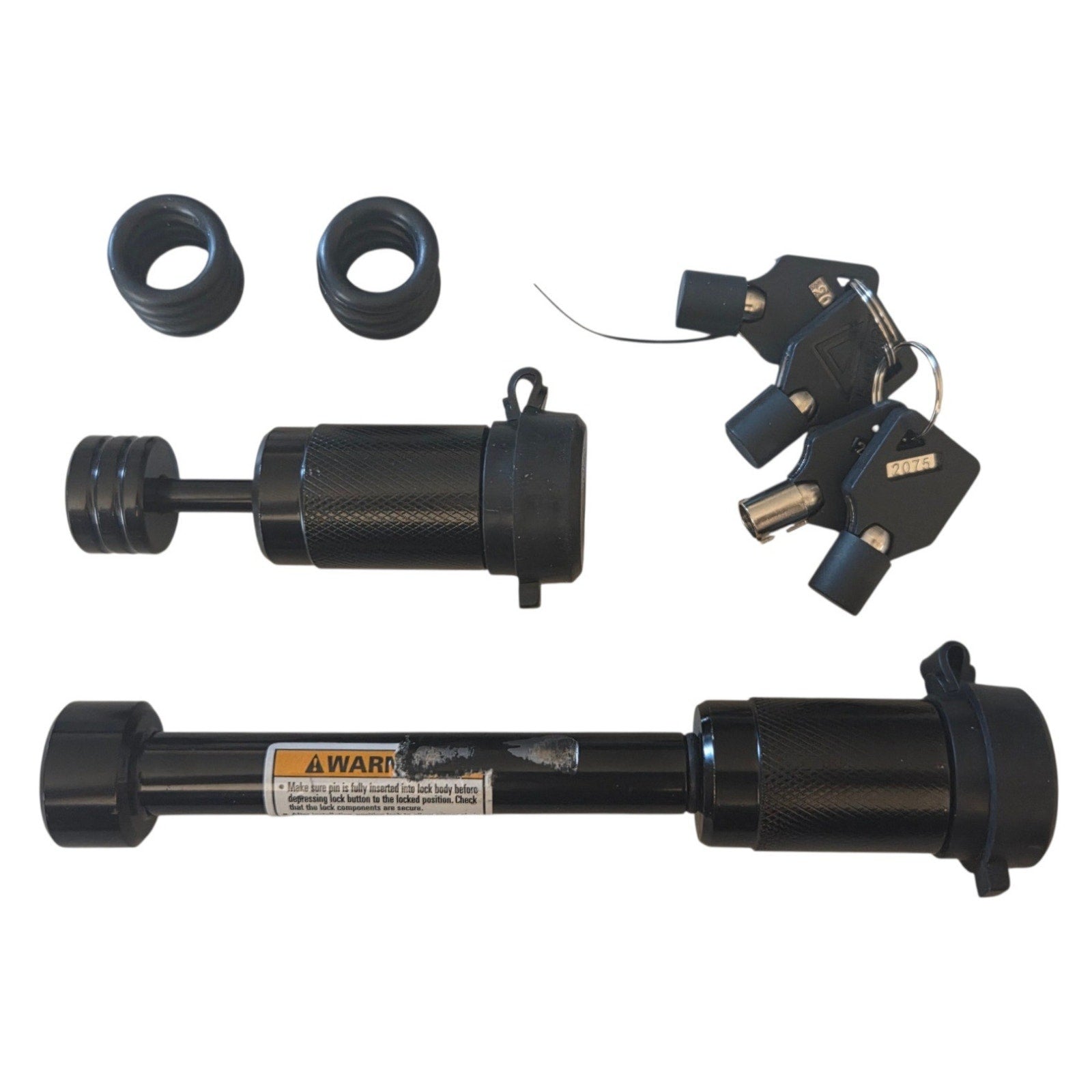 Trailer Hitch Receiver & Coupler Lock Kit fits Class III IV Receiver 5/8" Dia...