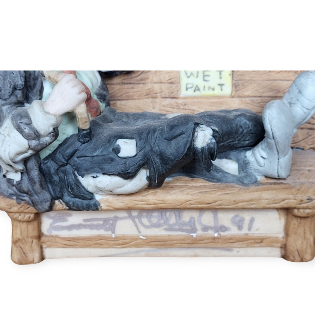 Set of 2 - Emmett Kelly JR Sad Clown Miniature Hand Signed Limited Edition Rare