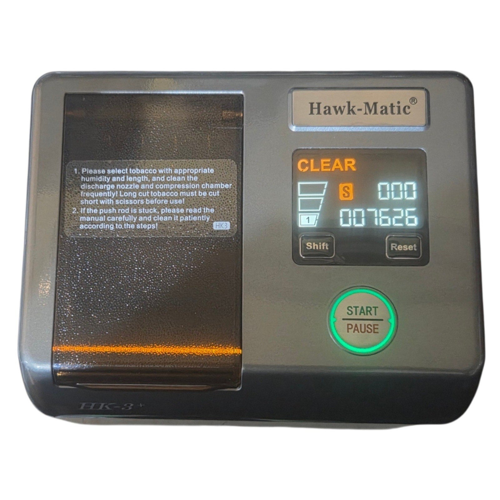 Hawk-Matic HK3+ Automatic Electric Cigarette Injector Machine Roller VG
