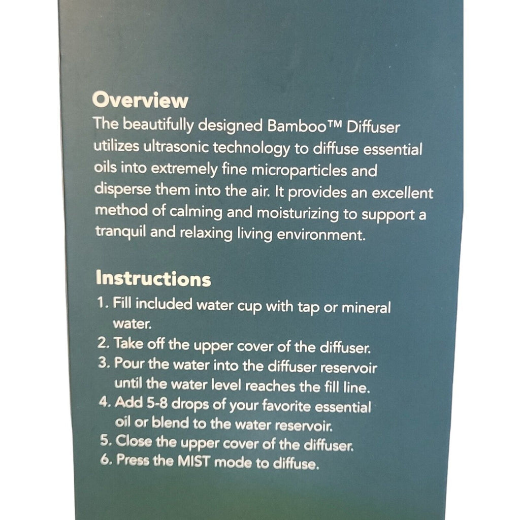 NEW IN BOX - Young Living Bamboo Diffuser With Pure Essential Oils