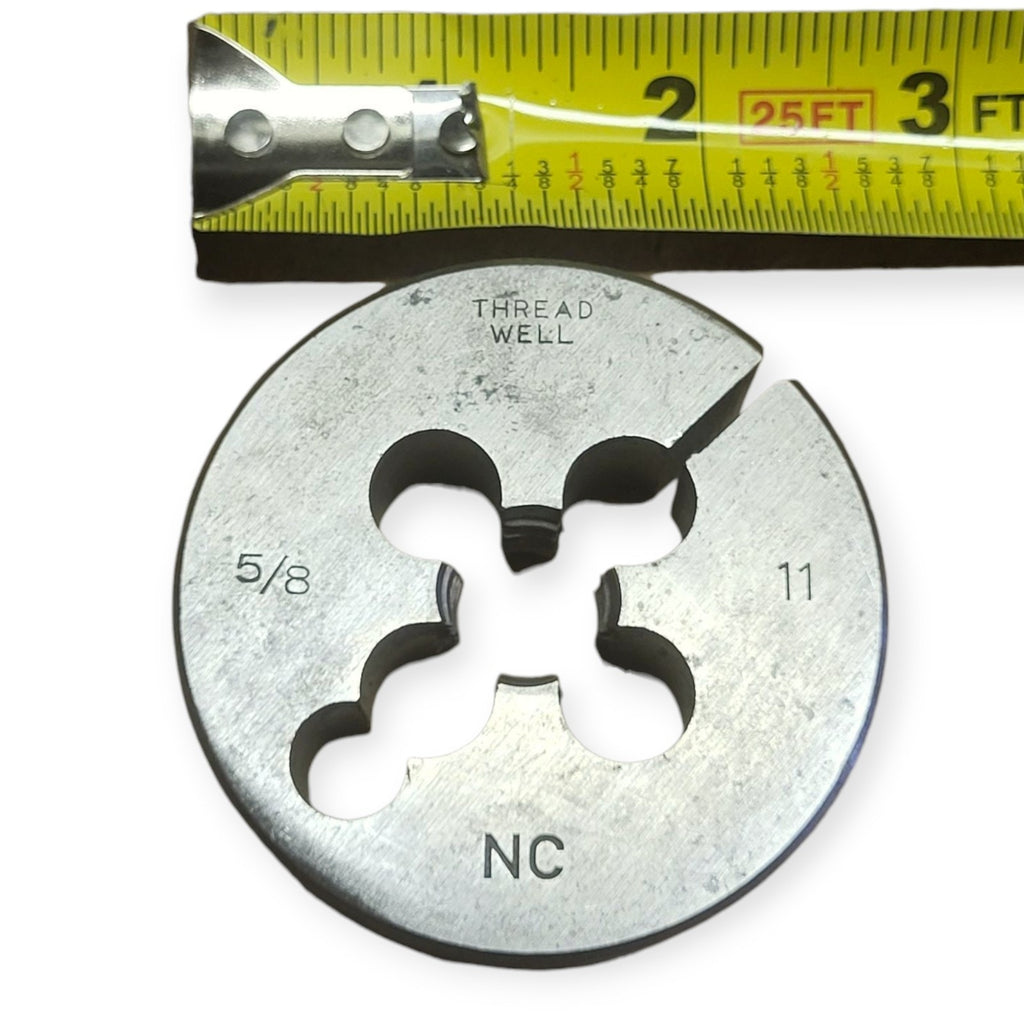 Vintage Set Of 4 NC Round Split Adjustable Thread Cutting Die 2-1/2" Diameter
