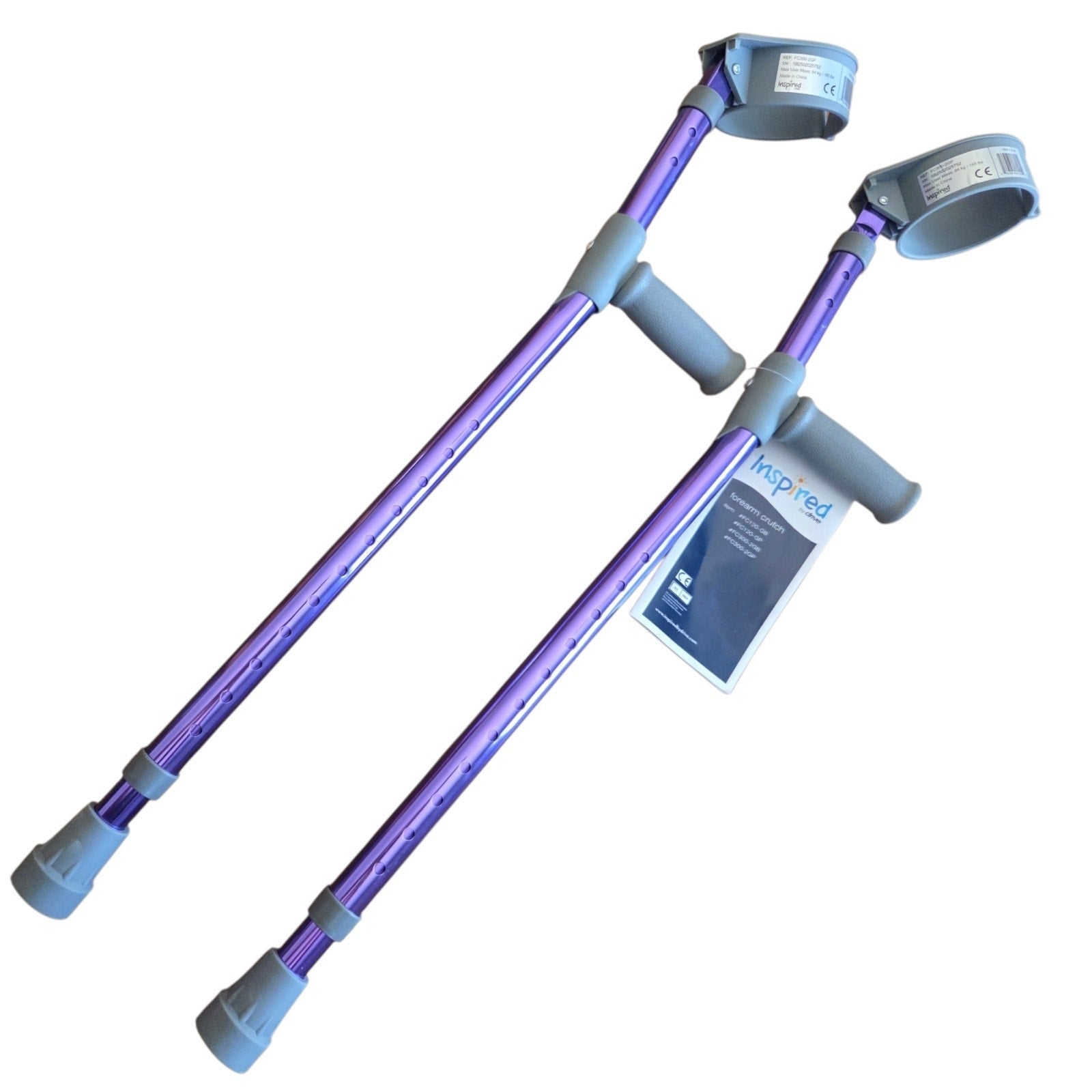Inspired By Drive Pediatric Forearm Crutches Wizard Purple Large Fc300-2Gp