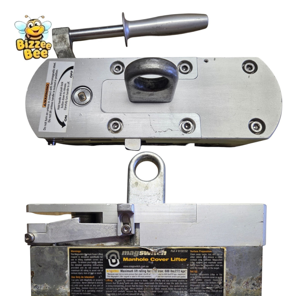 Magswitch ON/OFF Magnetic Lifting Magnet Manhole Cover Lifter 600 Lb Cap. Tested