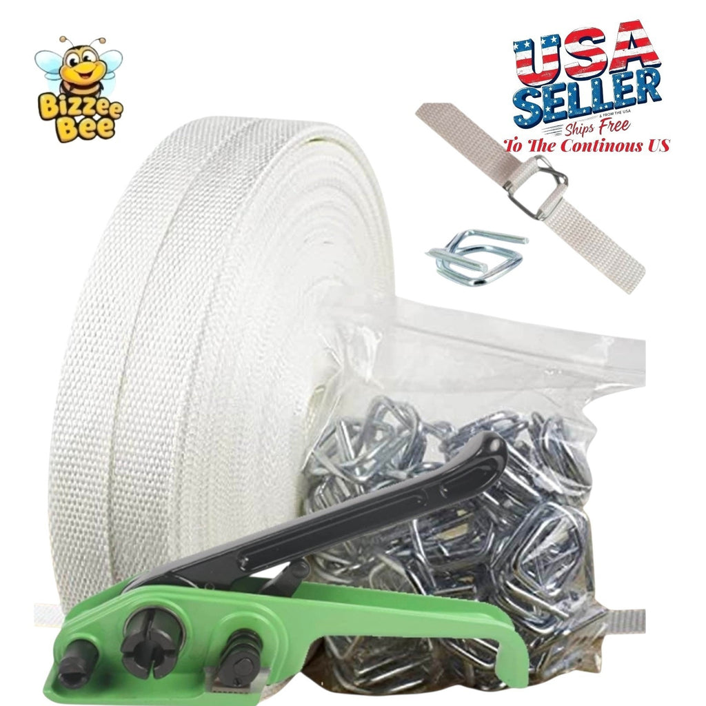 Banding Strapping Kit, Woven Cord Pallet Packaging Tool, Upgraded Strapping Tens