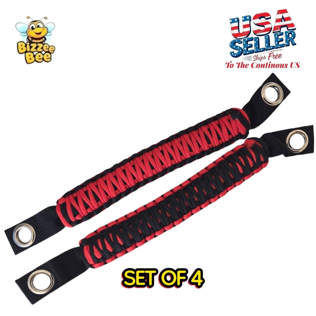 Set of 4 Paracord Grab Handles Compatible with Wrangler JK JKU JL JLU JT
