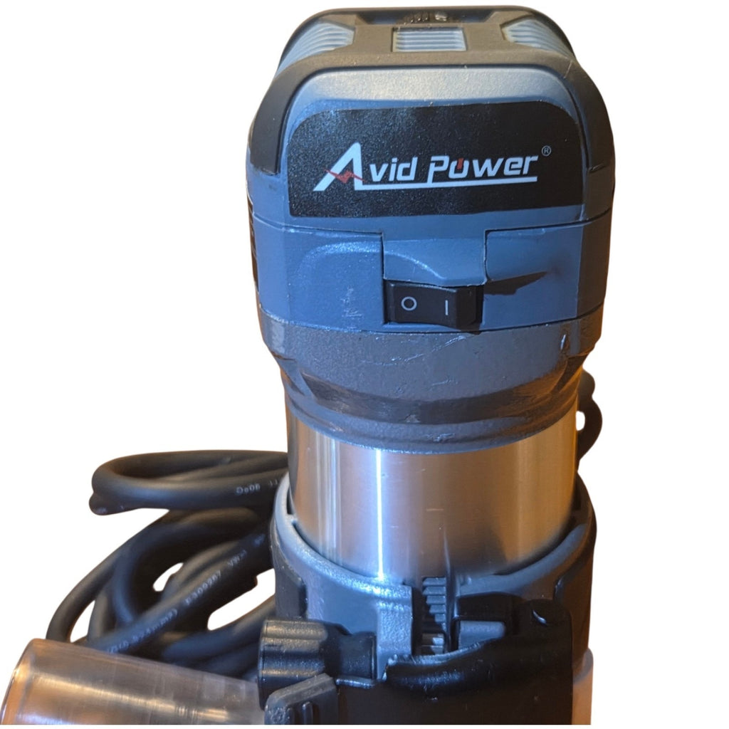 AVID POWER 6.5 Amp 1.25 HP Compact Router Tools for Woodworking Fixed Base VG+