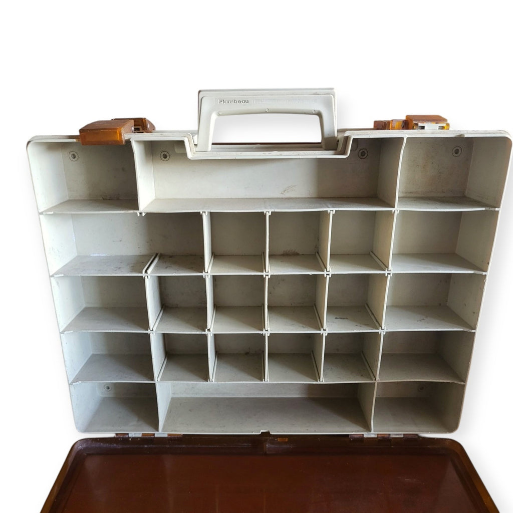 Rare 80s Flambeau Adventurer Vintage Double Sided Fishing Tackle Box Hardcase