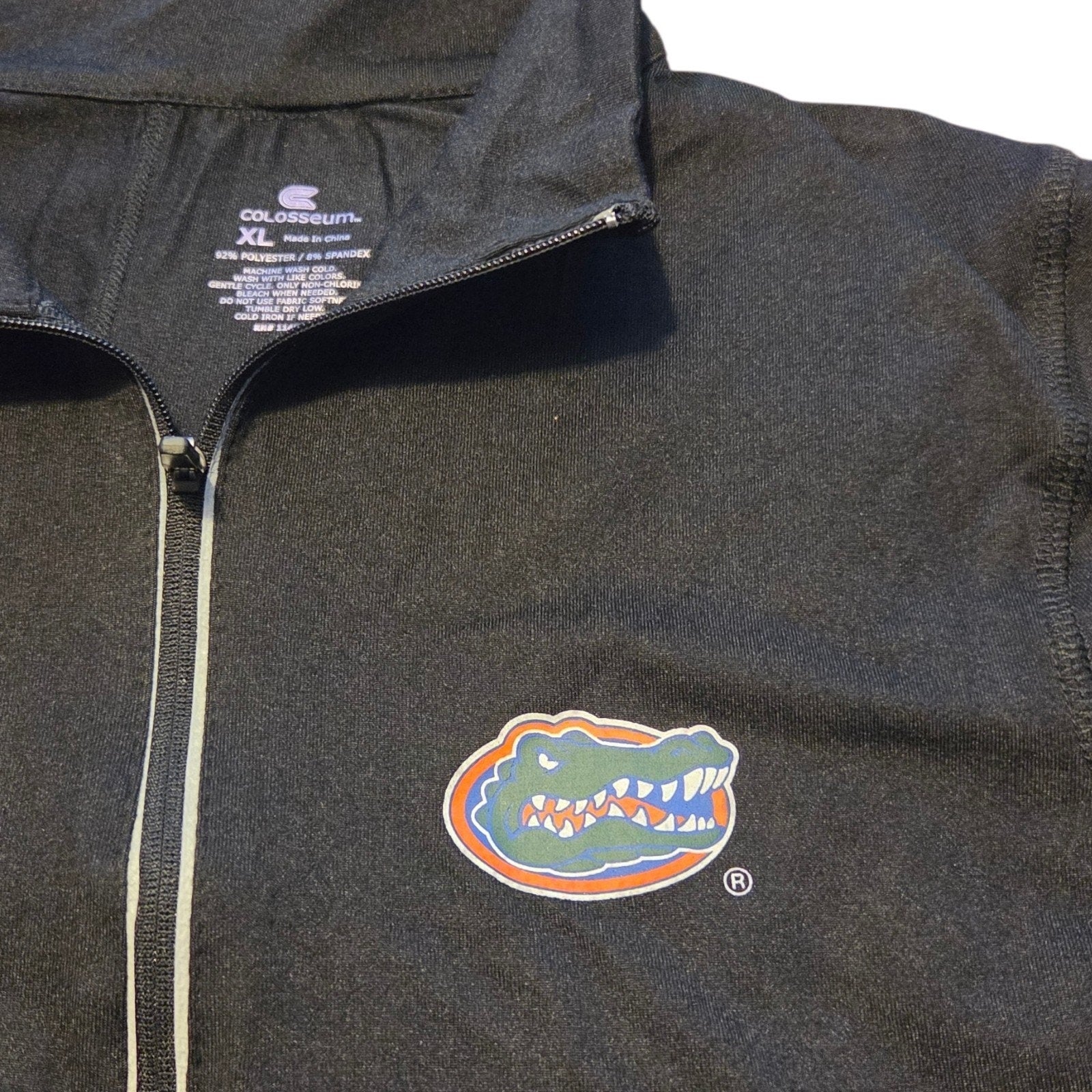 UF Florida Gators 1/4 Zip Long Sleeve Black Shirt Wmn's XL