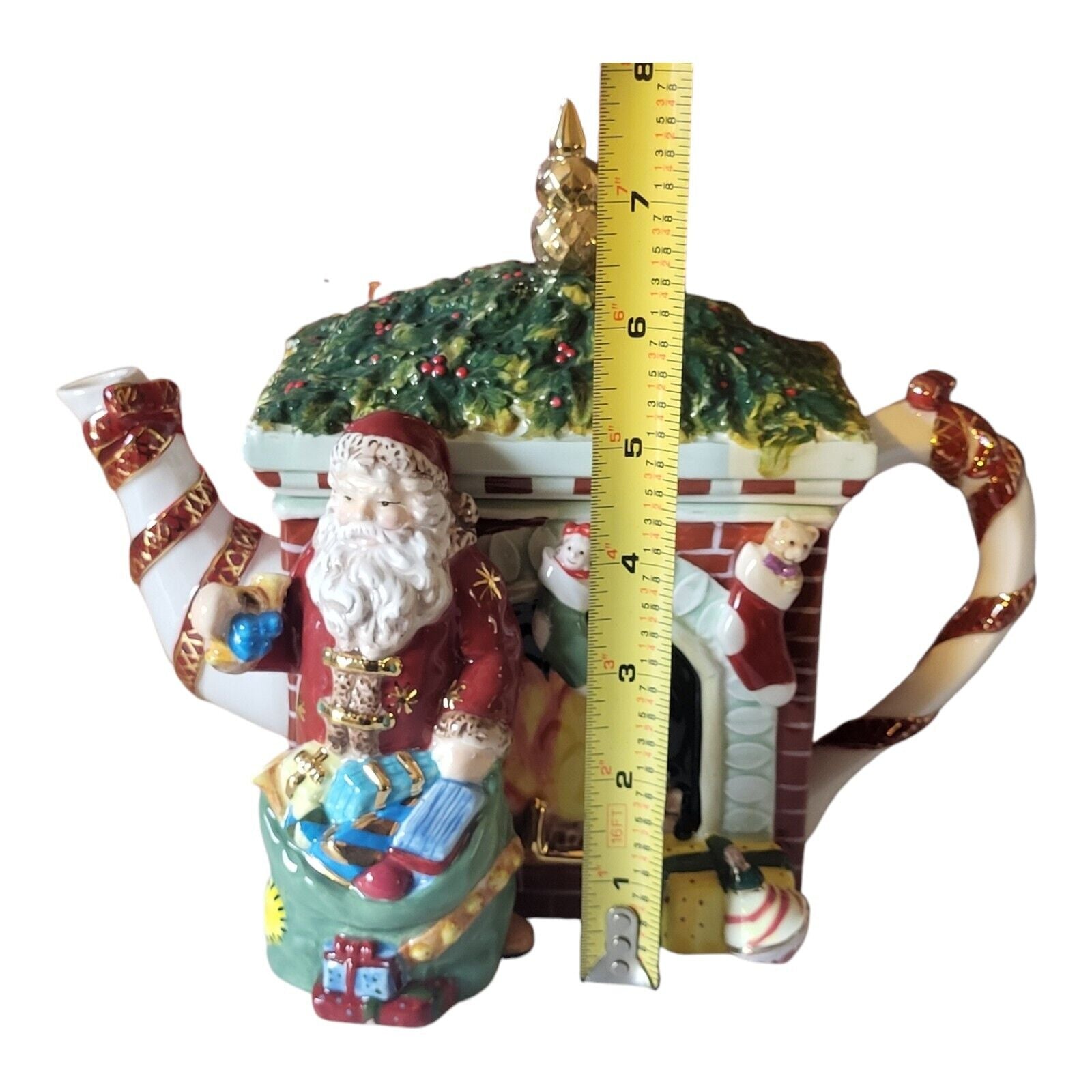 WATERFORD Holiday Heirlooms Fireside Holiday Christmas Teapot NEW 181/5000