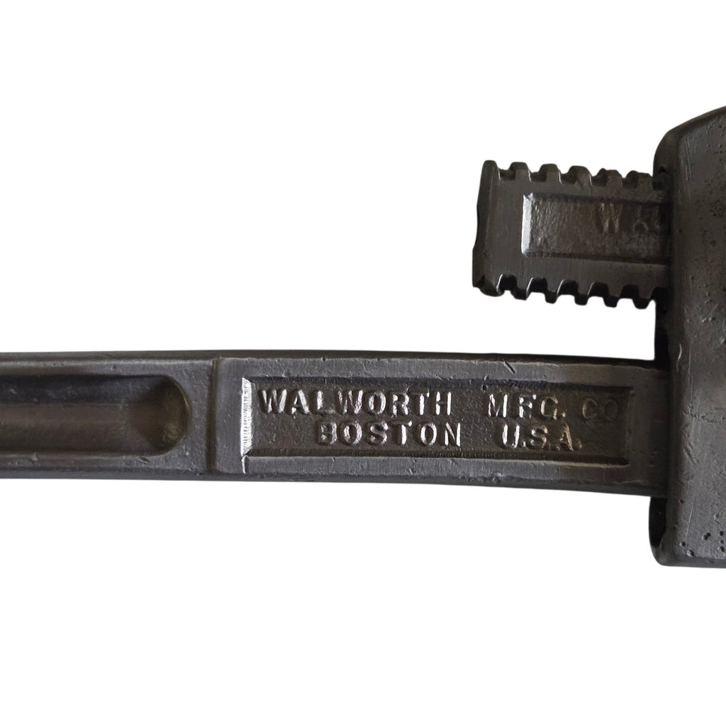 Antique Stillson Pipe Wrench 14 Walworth MFG Co Boston USA Genuine Metal Tool