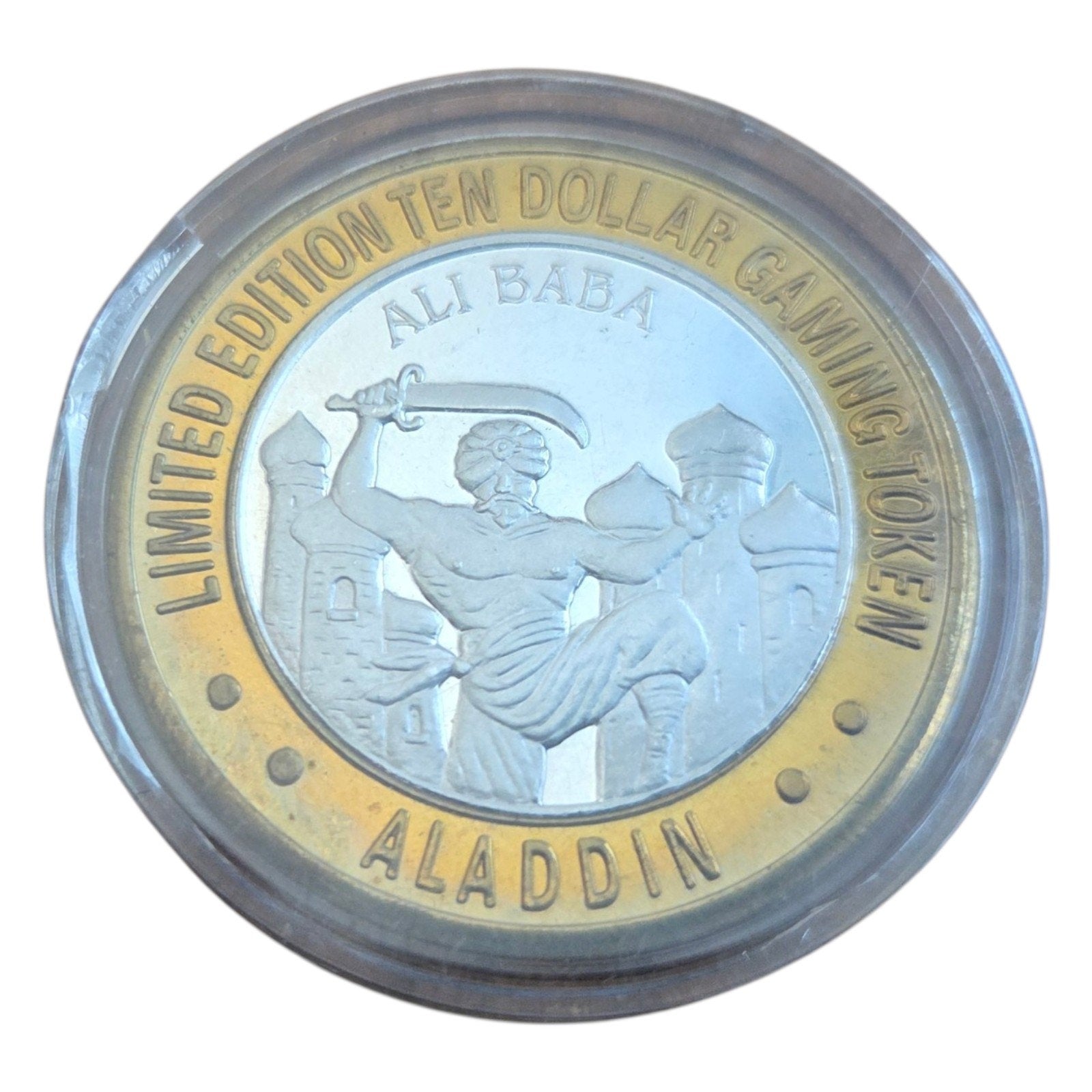 Set of 3 Aladdin Hotel and Casino Coins Las Vegas - Silver Coin - Comm. & Dollar