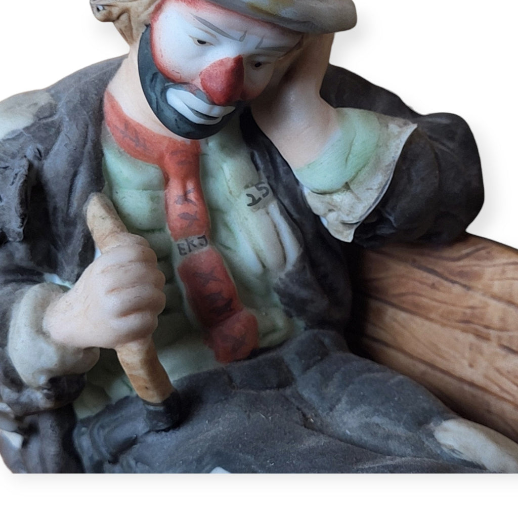 Set of 2 - Emmett Kelly JR Sad Clown Miniature Hand Signed Limited Edition Rare