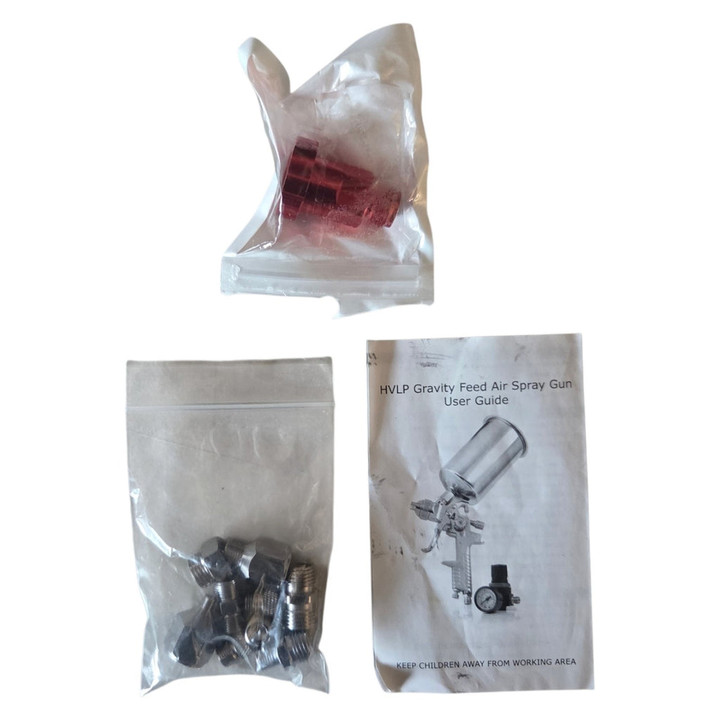 HVLP Air Paint Spray Gun Kits Gravity Feed Car Auto 1.4/1.7/2.0/2.5MM Nozzles