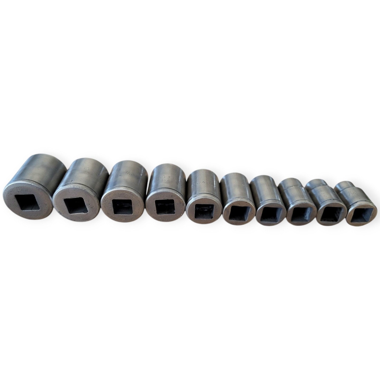 Vintage Fleet Tools Socket Set with Rachet 7/16" - 1". USA Made 1/2" Drive
