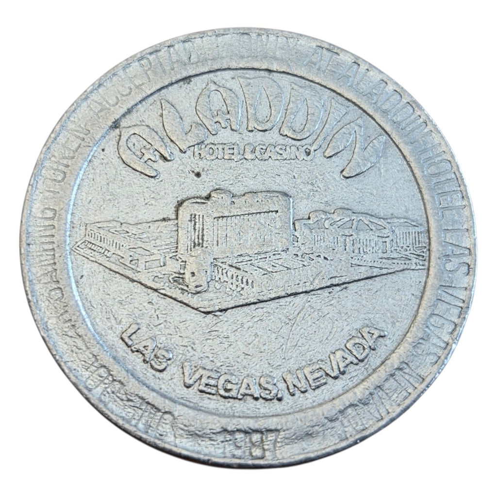 Set of 3 Aladdin Hotel and Casino Coins Las Vegas - Silver Coin - Comm. & Dollar