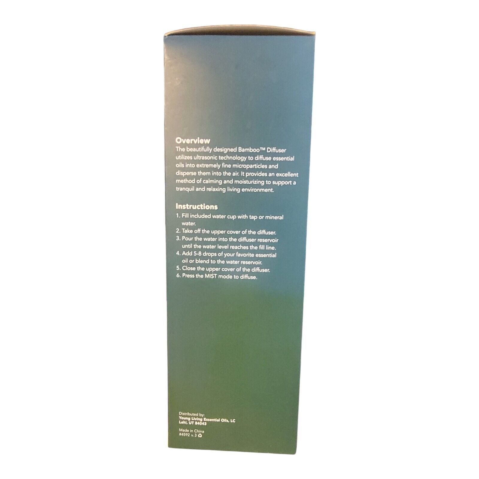 NEW IN BOX - Young Living Bamboo Diffuser With Pure Essential Oils