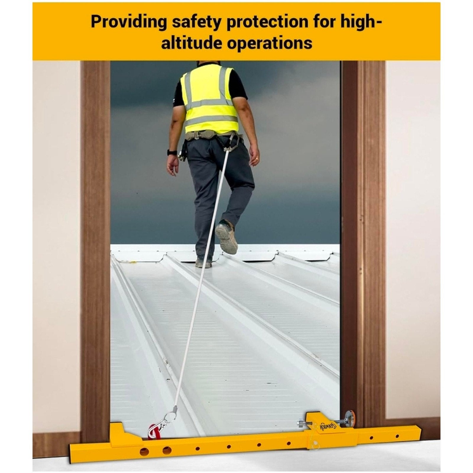 Window/Door Frame Non-Penetration Anchor, 16-43" Adjustable Arm Fall Protection