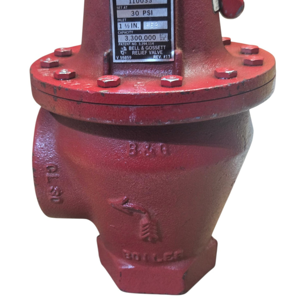 Bell & Gossett 3301 safety relief valve for boilers 1-1/2" inlet 2" *Untested*