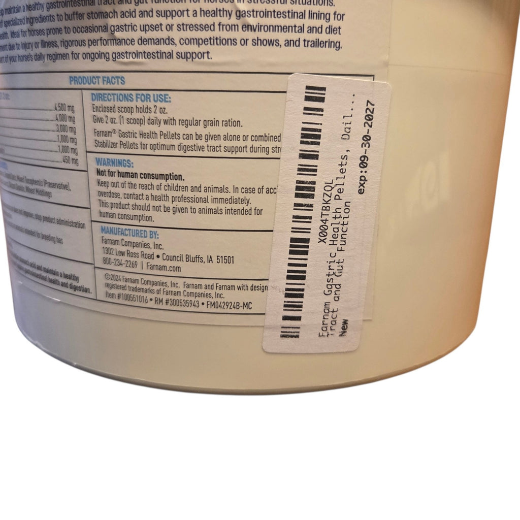 *NEW* Farnam Gastric Health Pellets 30 Day Supply 3.75lb Digestive Support 09/27