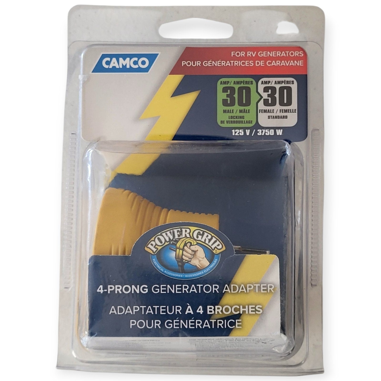CAMCO 4-PRONG GENERATOR ADAPTER TO 30 AMP CAMPER 55338