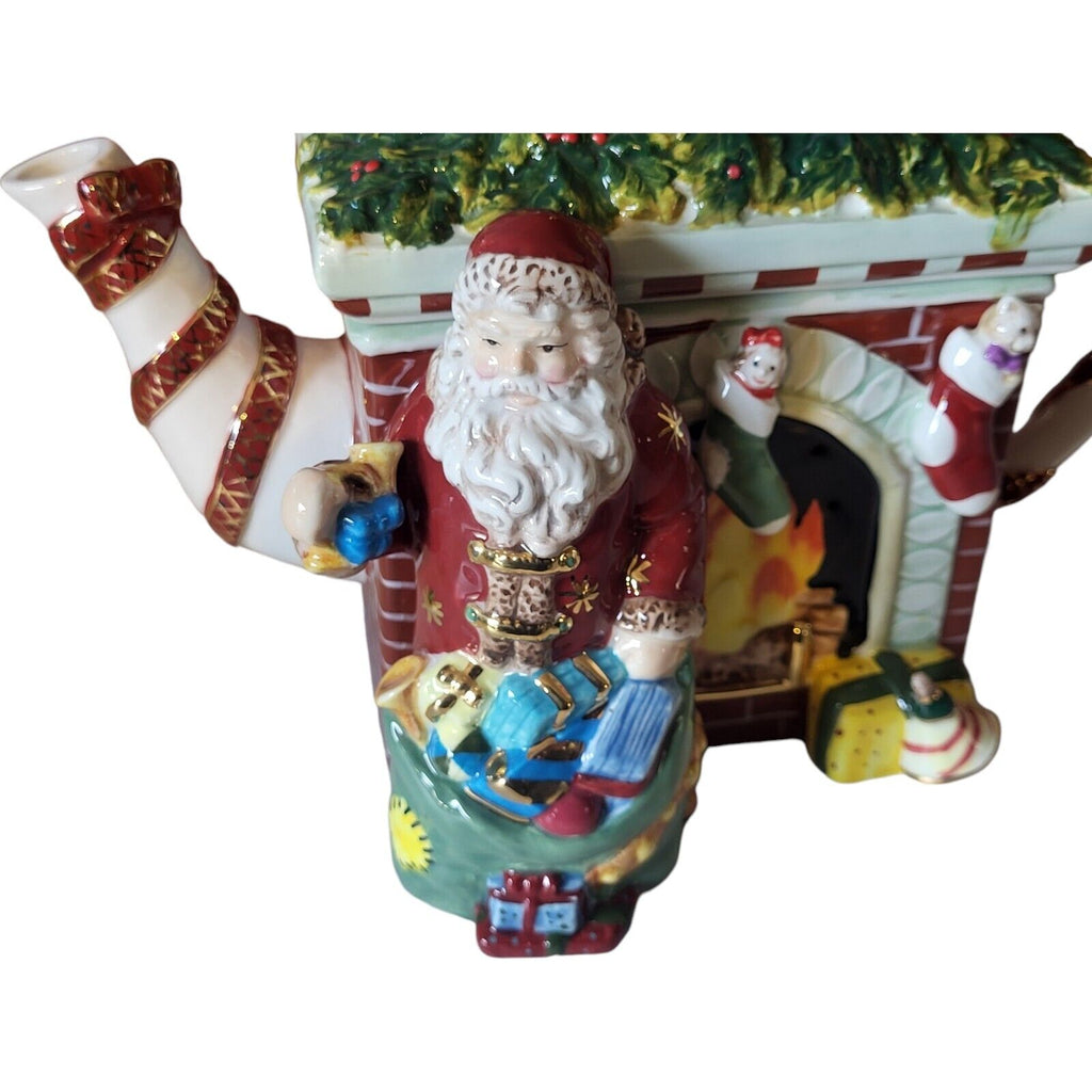 WATERFORD Holiday Heirlooms Fireside Holiday Christmas Teapot NEW 181/5000