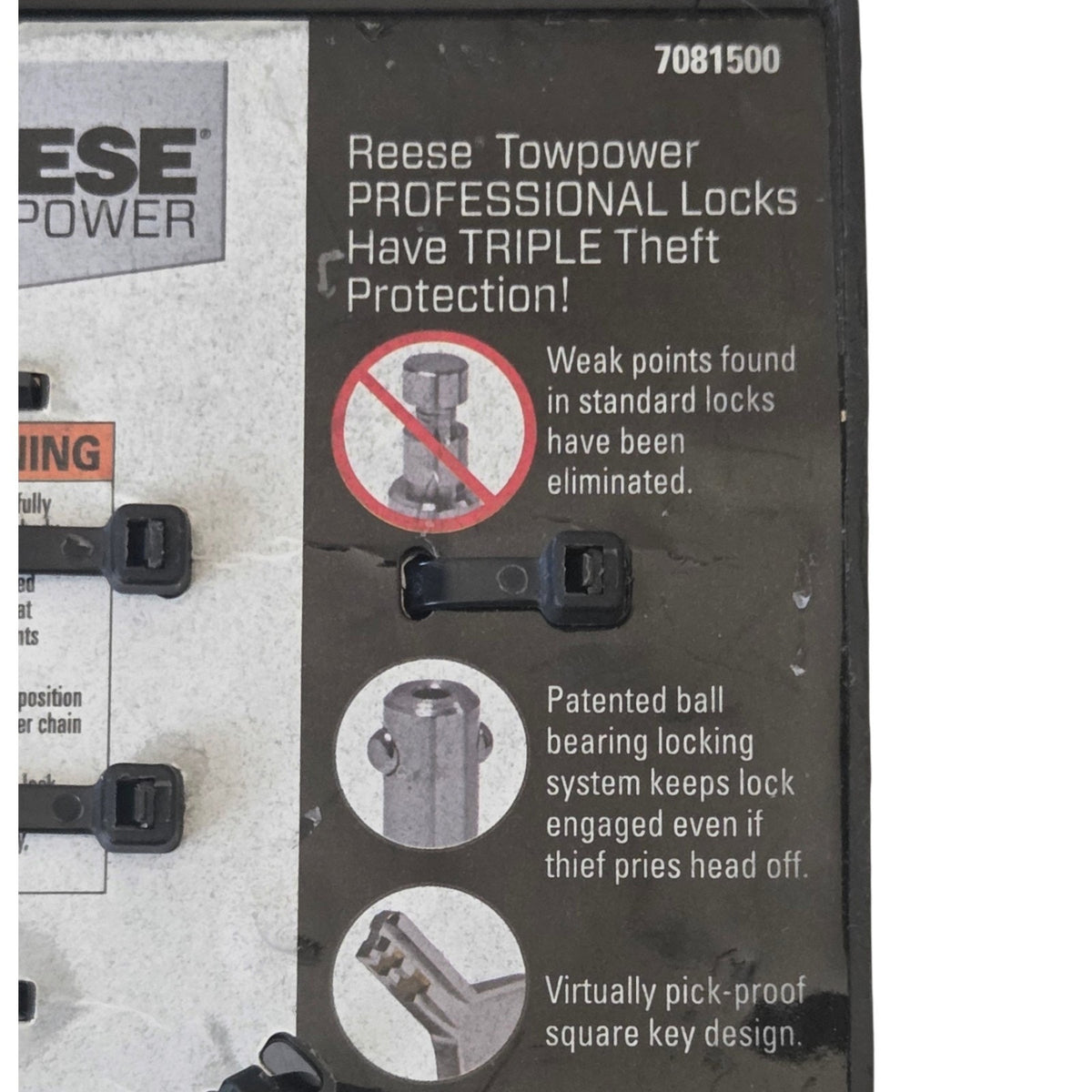 New NOS Reese 7081500 Towpower Receiever Lock 5/8-3/4 Pin