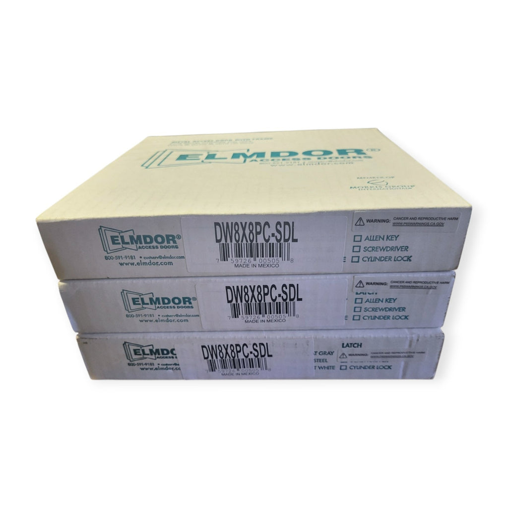Elmdor DW8X8PC-SDL 8" X 8" Metal Wall and Ceiling Access Door w/Frame in White