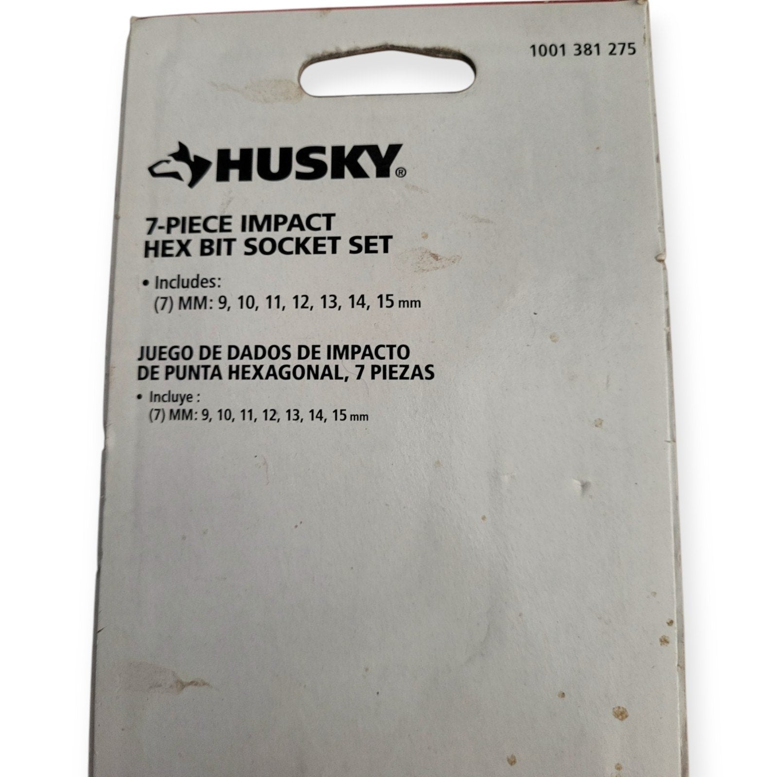 Husky 7 Piece 1/2 inch Drive Impact Hex Bit Set 1001-381-275 MM Socket Storage