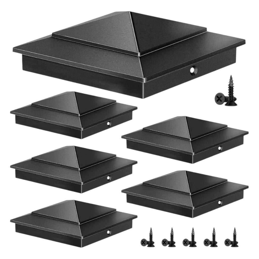 6x6 Aluminum Pyramid Post Cap Only for True 5.5" x 5.5" Wood Post Qty. 8