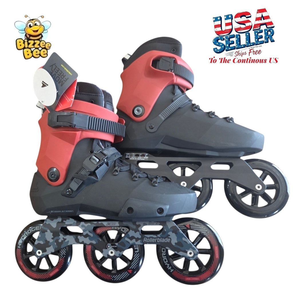 ROLLERBLADE Twister 110 Black/Red Skates Size 9/9.5 US