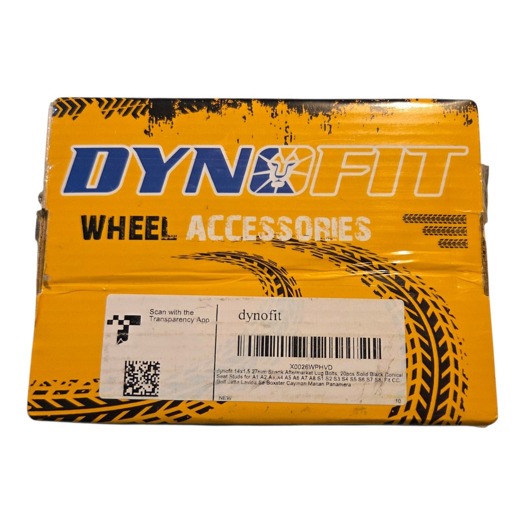 Dynofit 14x1.5 Lug Bolts Compatible with Audi,27mm Shank 52mm