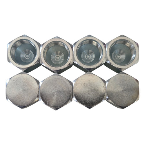 0304-C-08 and 2408-08 JIC Caps and Plugs, 3/4-16 Thread - 8 Piece Set