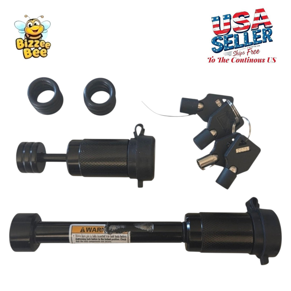 Trailer Hitch Receiver & Coupler Lock Kit fits Class III IV Receiver 5/8" Dia...