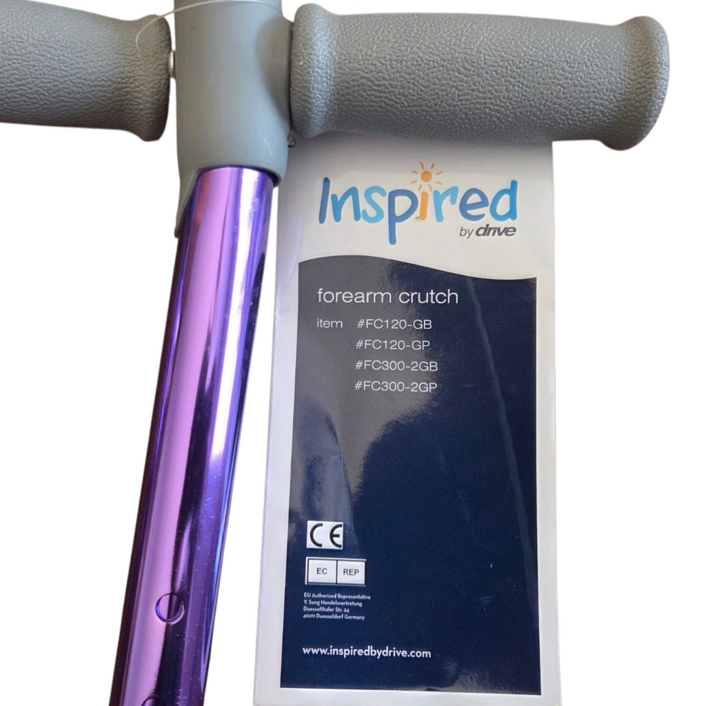 Inspired By Drive Pediatric Forearm Crutches Wizard Purple Large Fc300-2Gp
