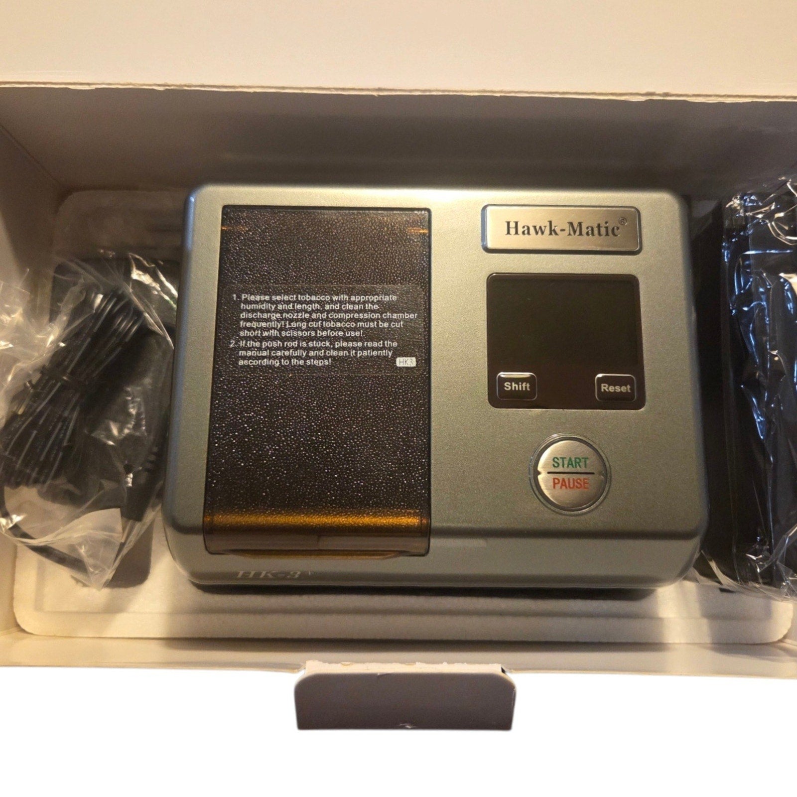Hawk-Matic HK3+ Automatic Electric Cigarette Injector Machine Roller VG