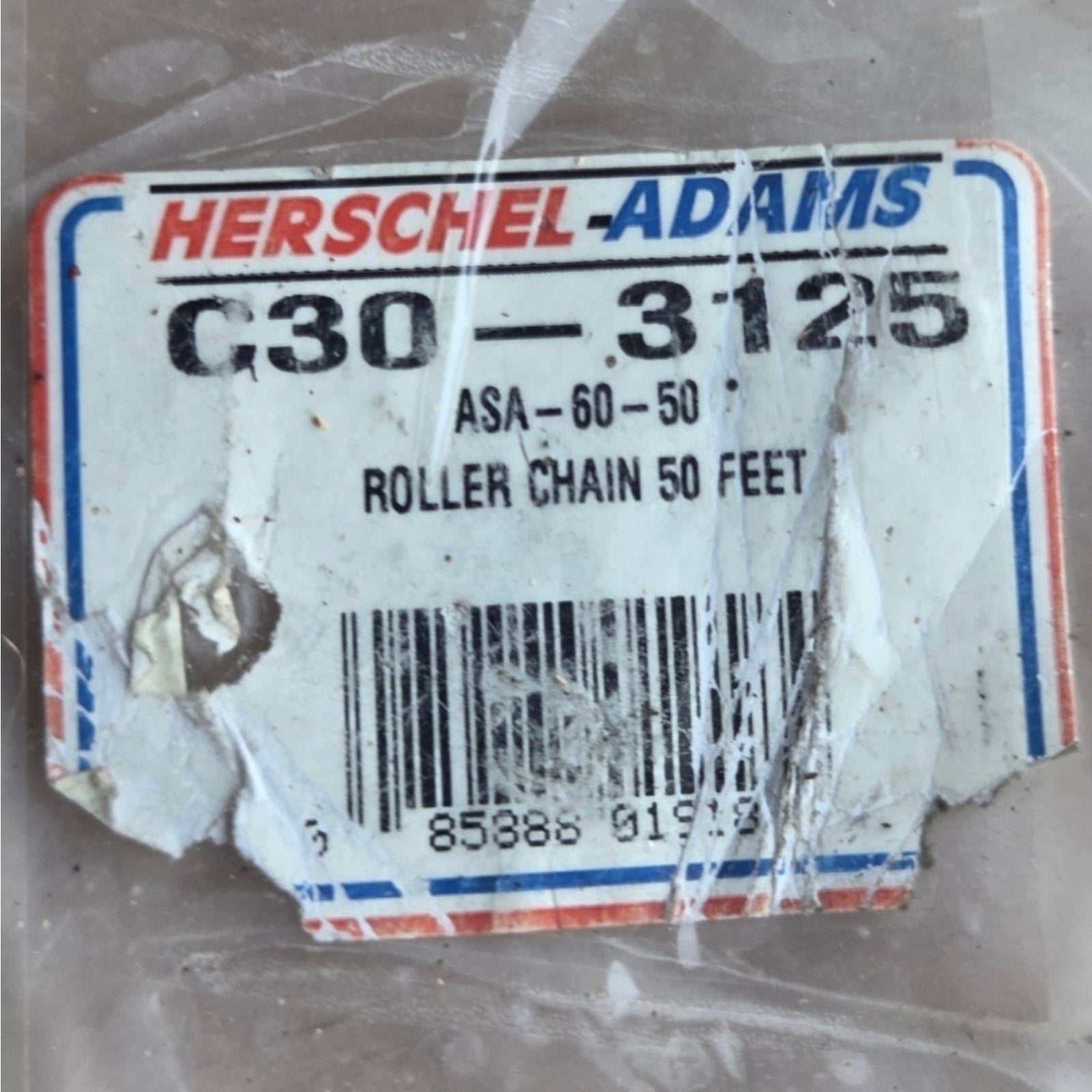 Herschel-Adams 50' Feet ASA-60-50 Roller Chain