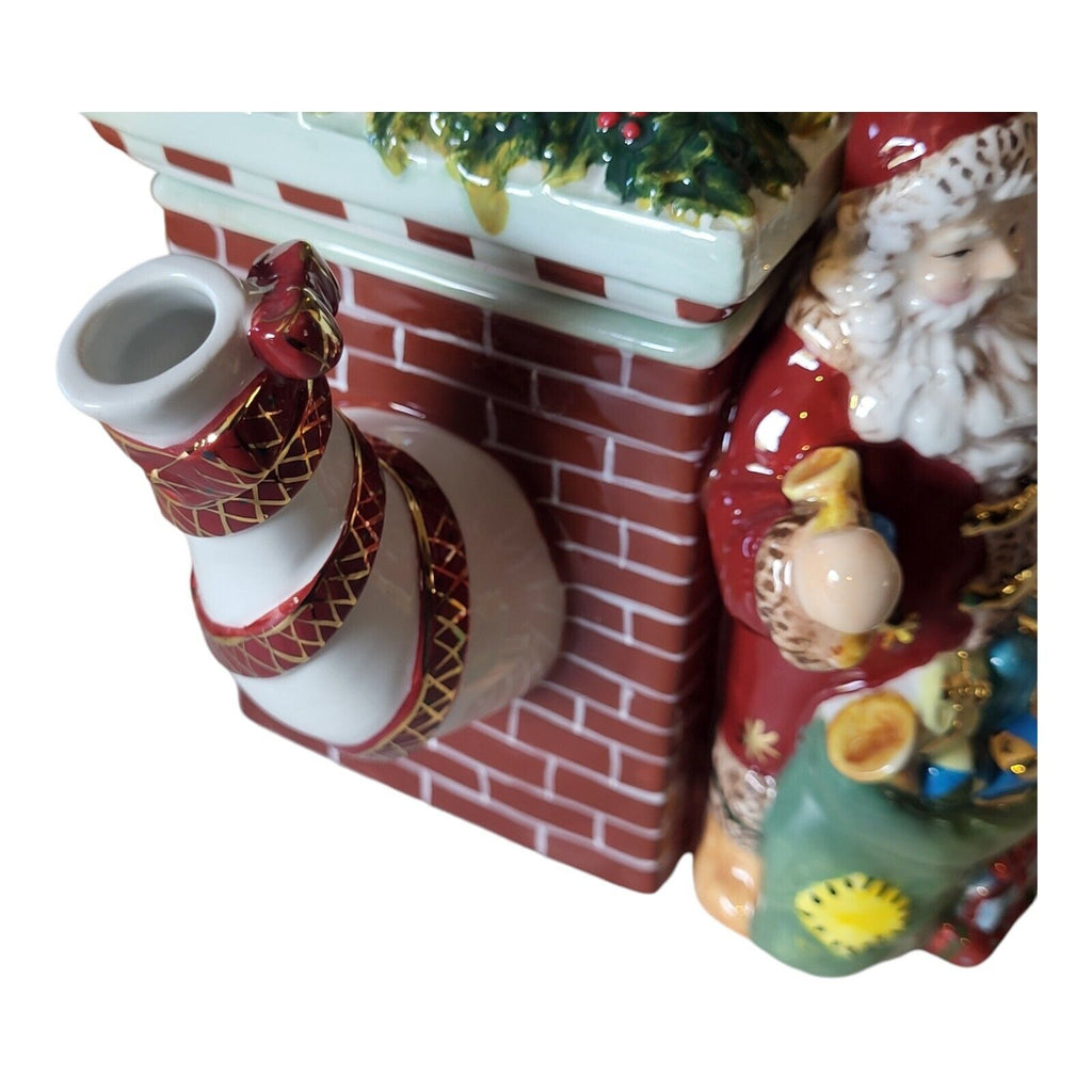 WATERFORD Holiday Heirlooms Fireside Holiday Christmas Teapot NEW 181/5000