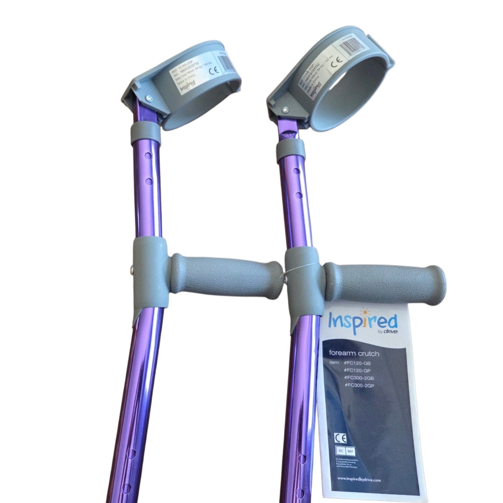 Inspired By Drive Pediatric Forearm Crutches Wizard Purple Large Fc300-2Gp