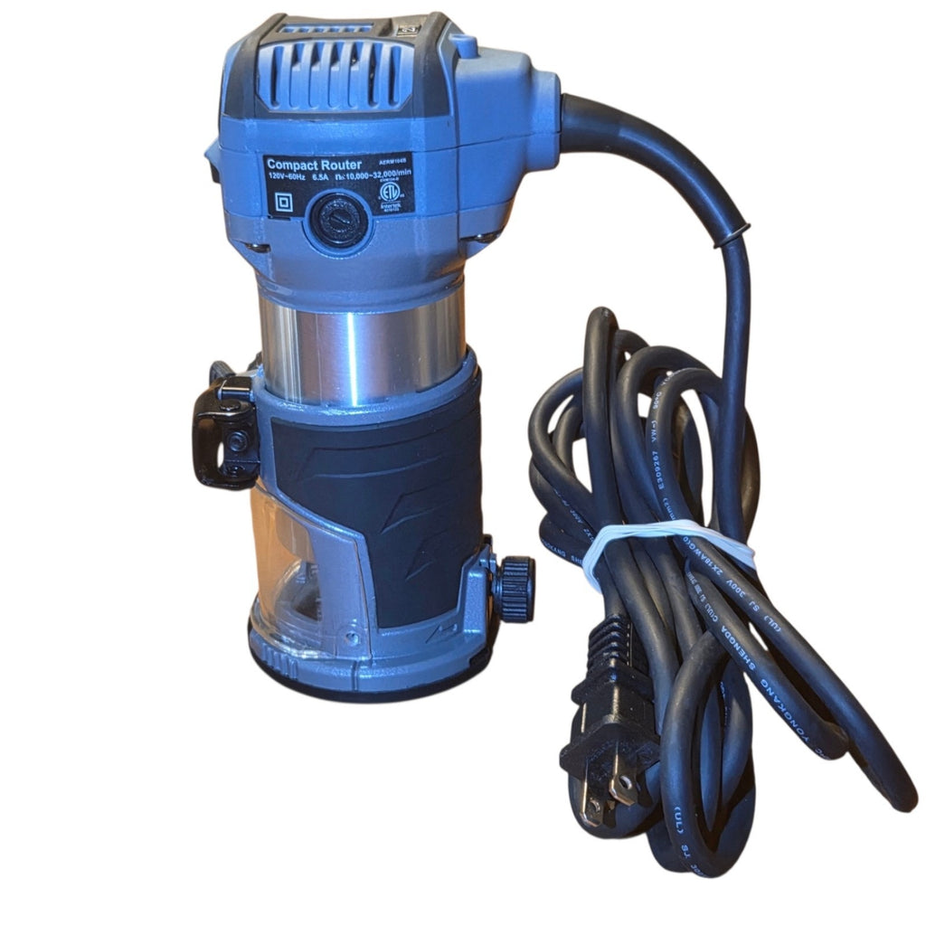 AVID POWER 6.5 Amp 1.25 HP Compact Router Tools for Woodworking Fixed Base VG+