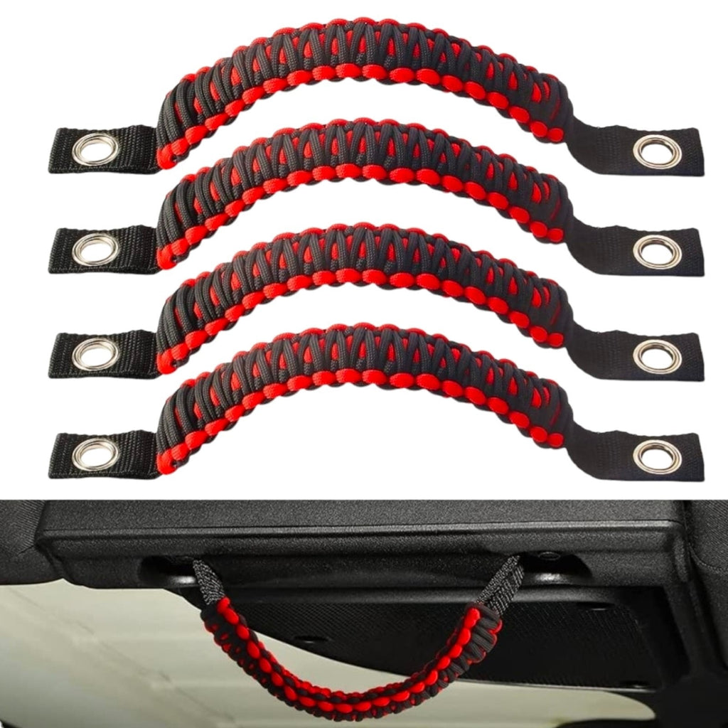 Set of 4 Paracord Grab Handles Compatible with Wrangler JK JKU JL JLU JT