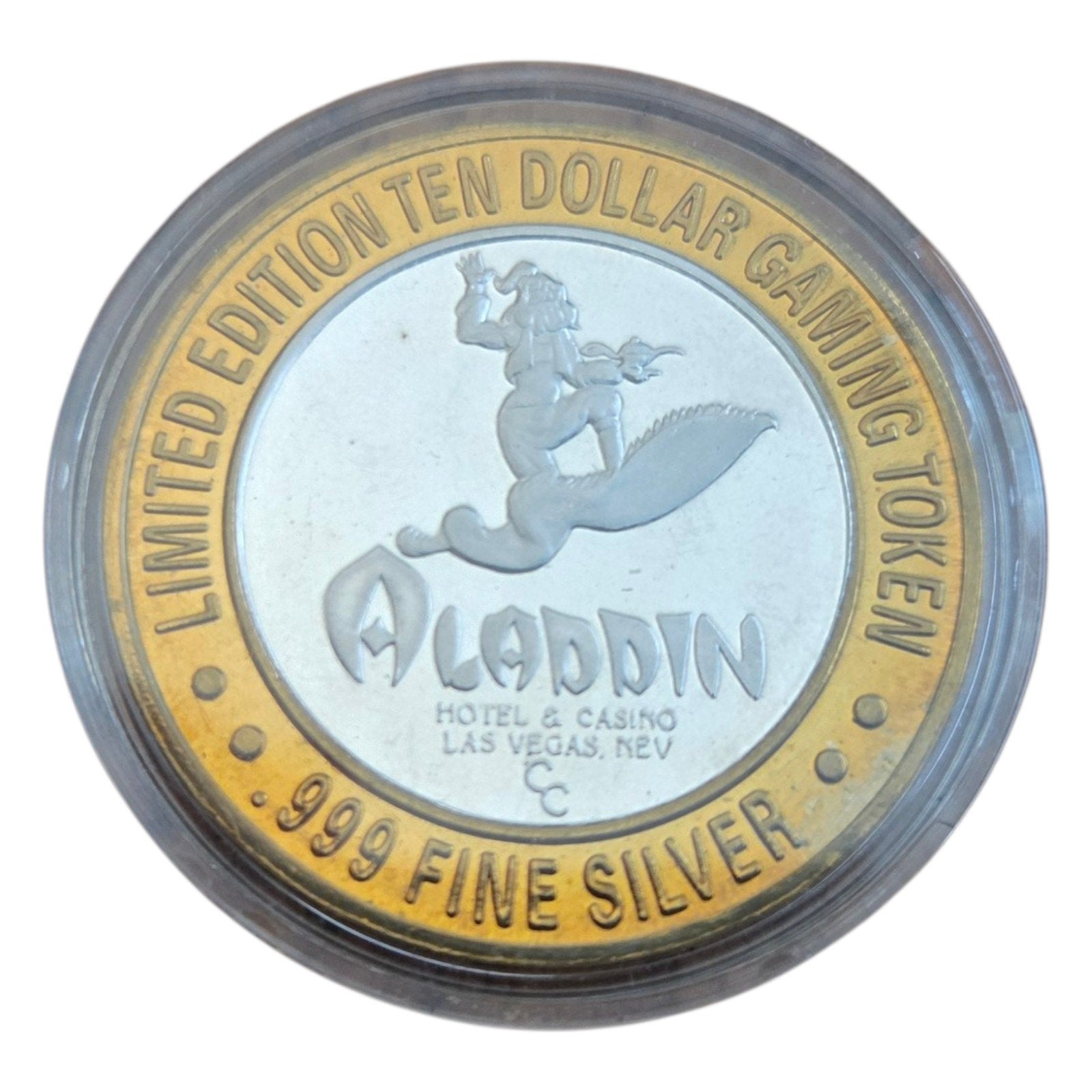 Set of 3 Aladdin Hotel and Casino Coins Las Vegas - Silver Coin - Comm. & Dollar